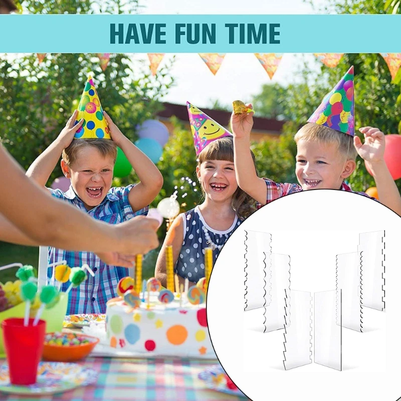 6Pcs Clear Acrylic Cake Scraper Set Decorating Contour Comb Smoother Baking Tool
6Pcs Clear Acrylic Cake Scraper Set Decorating Contour Comb Smoother Baking Tool