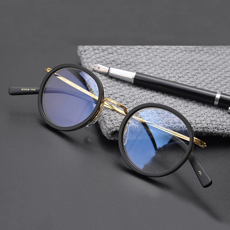 Vintage Ultralight Eyewear Retro Round Titanium Acetate Glasses Frame Men Women Japan Luxury Brand Myopia Optical Eyeglasses
Vintage Ultralight Eyewear Retro Round Titanium Acetate Glasses Frame Men Women Japan Luxury Brand Myopia Optical Eyeglasses