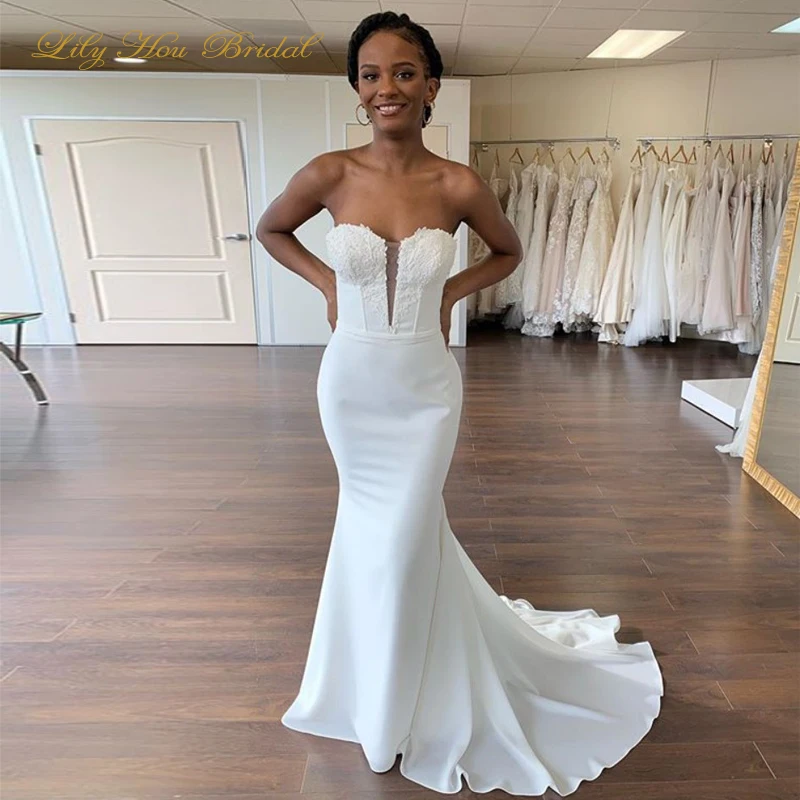 Simple Elegant Mermaid Wedding Dress 2020 Sweethart Sleeveless Lace Appliques Bridal Gowns
Simple Elegant Mermaid Wedding Dress 2020 Sweethart Sleeveless Lace Appliques Bridal Gowns