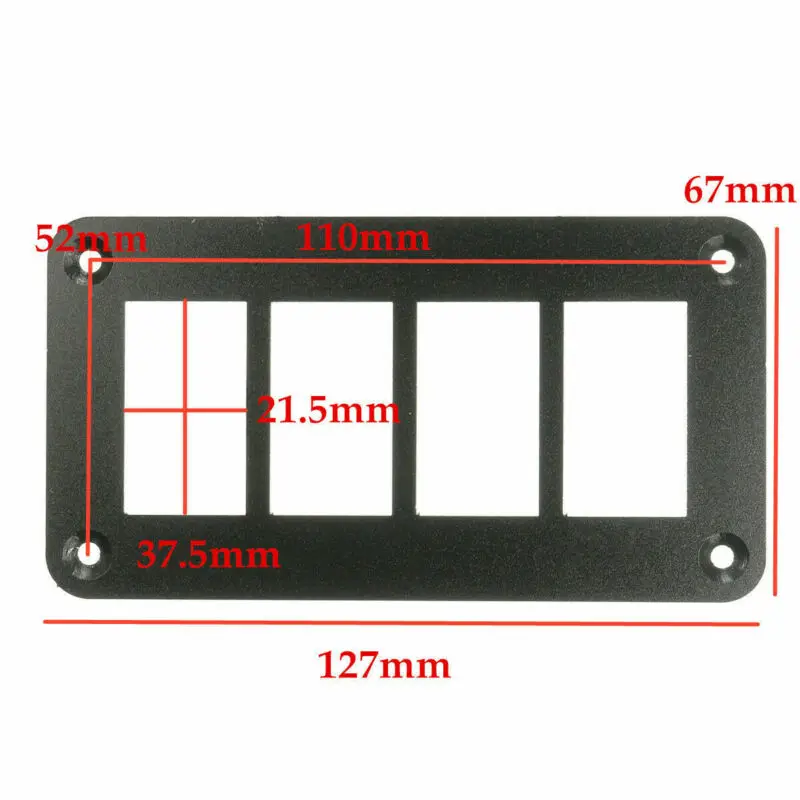 Black Rocker Switch Panel Holder Motors Motorcycles Buses 4-Gang Marine Metal Holder
Black Rocker Switch Panel Holder Motors Motorcycles Buses 4-Gang Marine Metal Holder