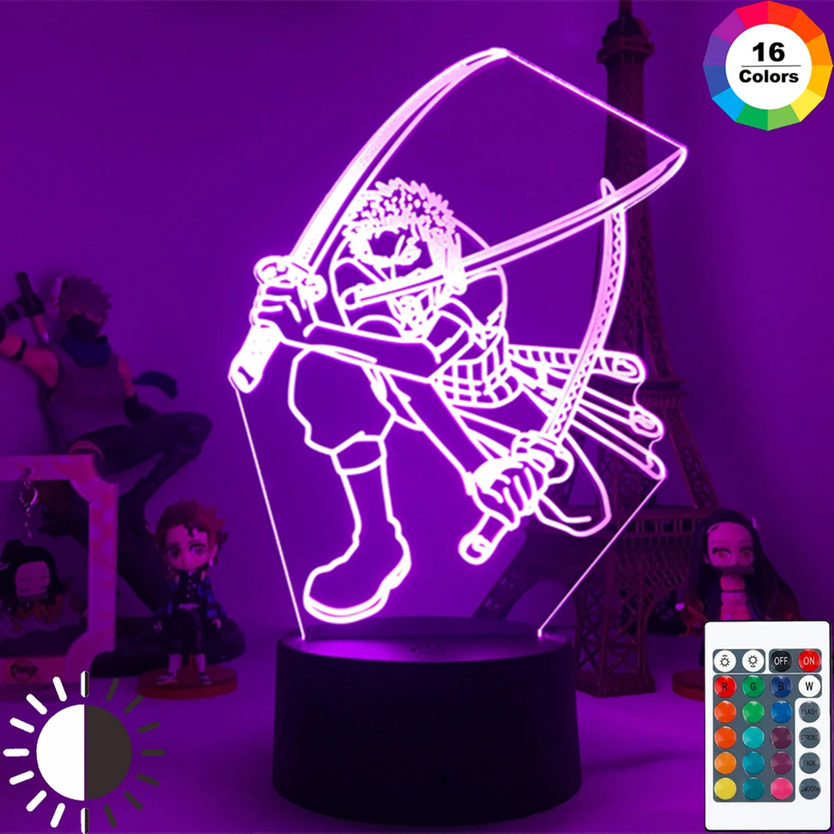 Roronoa Zoro Figure Led Night Light for Kids Bedroom Decoration Japanese Anime One Piece Nightlight Gift Cool Bedsider Desk Lamp
Roronoa Zoro Figure Led Night Light for Kids Bedroom Decoration Japanese Anime One Piece Nightlight Gift Cool Bedsider Desk Lamp