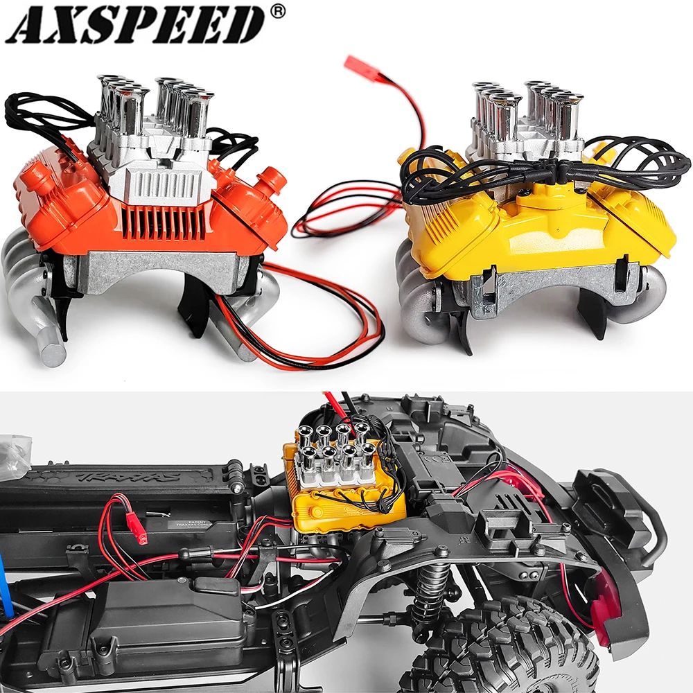 AXSPEED RC Car FST V8 Simulate Engine Motor Cooling Fans Radiator Kit Heatsink Cover for 1/10 TRAXXAS TRX4 RC Crawler Car Parts
AXSPEED RC Car FST V8 Simulate Engine Motor Cooling Fans Radiator Kit Heatsink Cover for 1/10 TRAXXAS TRX4 RC Crawler Car Parts