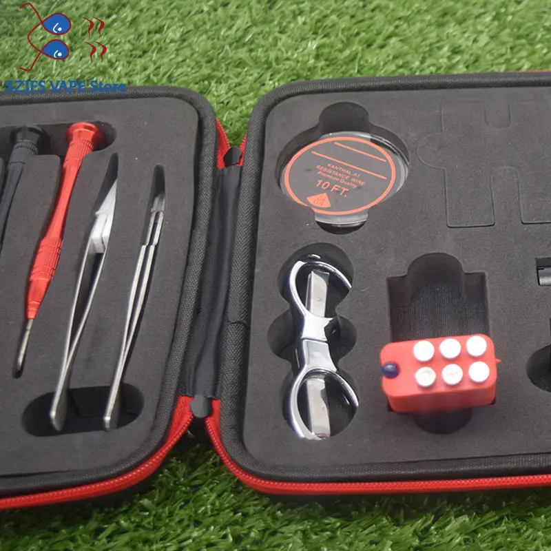 Newest Vape Tool Kit Combo Set Full Master DIY Kit V3 V2 MIN X9 Jig Meter Tweezers Heat Wire Pliers Cotton Vape Accessories zeus
Newest Vape Tool Kit Combo Set Full Master DIY Kit V3 V2 MIN X9 Jig Meter Tweezers Heat Wire Pliers Cotton Vape Accessories zeus