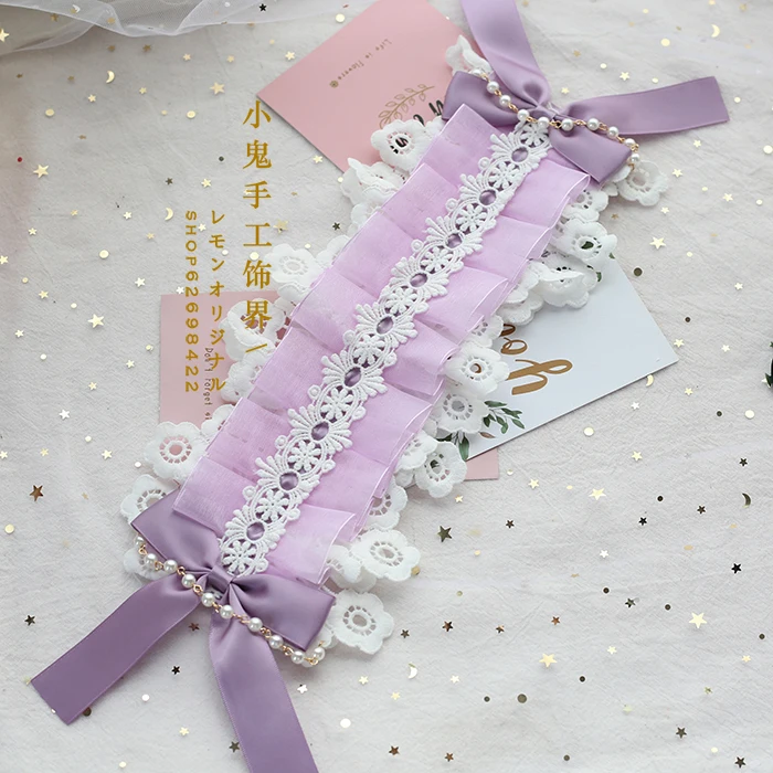 Maid Handmade Lolita Hair Band Gorgeous Kawaii Princess Lace Bow Bead Chain Headband Hairpin Cosplay Sweet Women Headdress
Maid Handmade Lolita Hair Band Gorgeous Kawaii Princess Lace Bow Bead Chain Headband Hairpin Cosplay Sweet Women Headdress