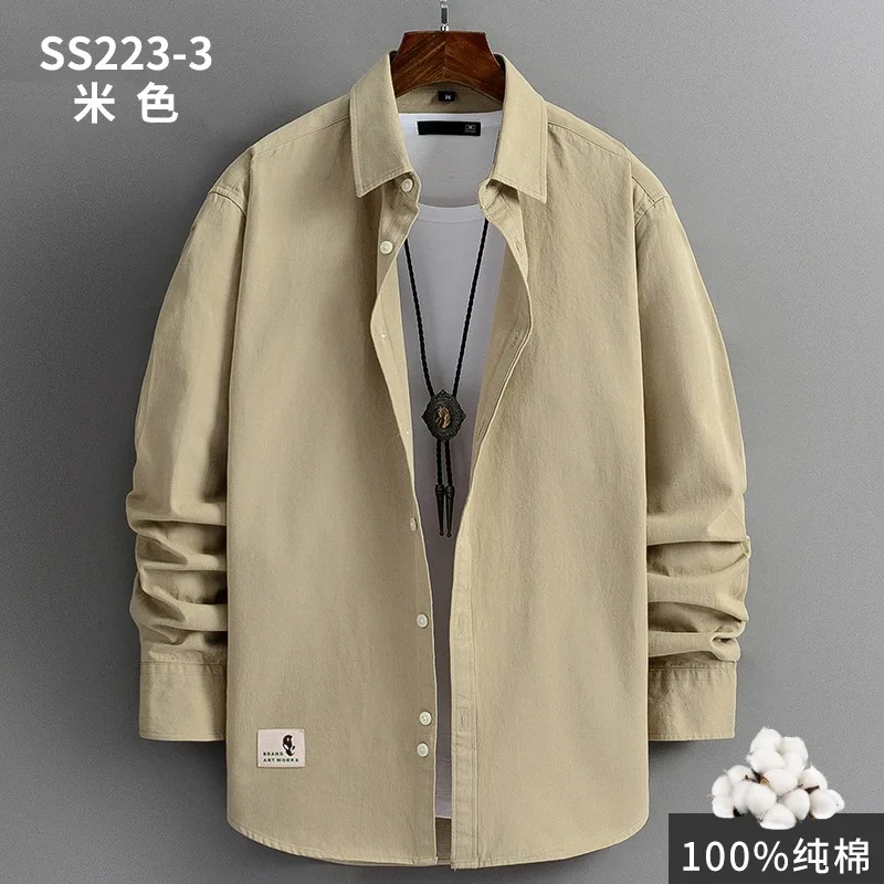 Spring new shirt men's coat versatile trend tooling shirt long sleeve pure cotton shirt
Spring new shirt men's coat versatile trend tooling shirt long sleeve pure cotton shirt
