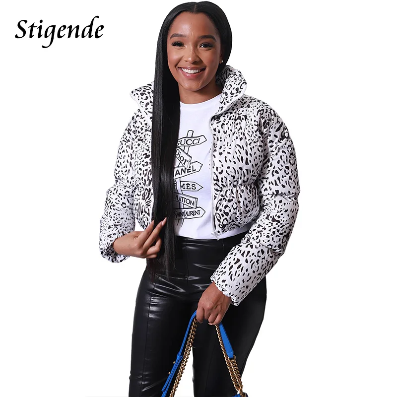 Stigende Cotton Padded Coat Women Leopard Print Puffer Parka Coats Casual Warm Patchwork Loose Zipper Cheetah Crop Top Jacket
Stigende Cotton Padded Coat Women Leopard Print Puffer Parka Coats Casual Warm Patchwork Loose Zipper Cheetah Crop Top Jacket