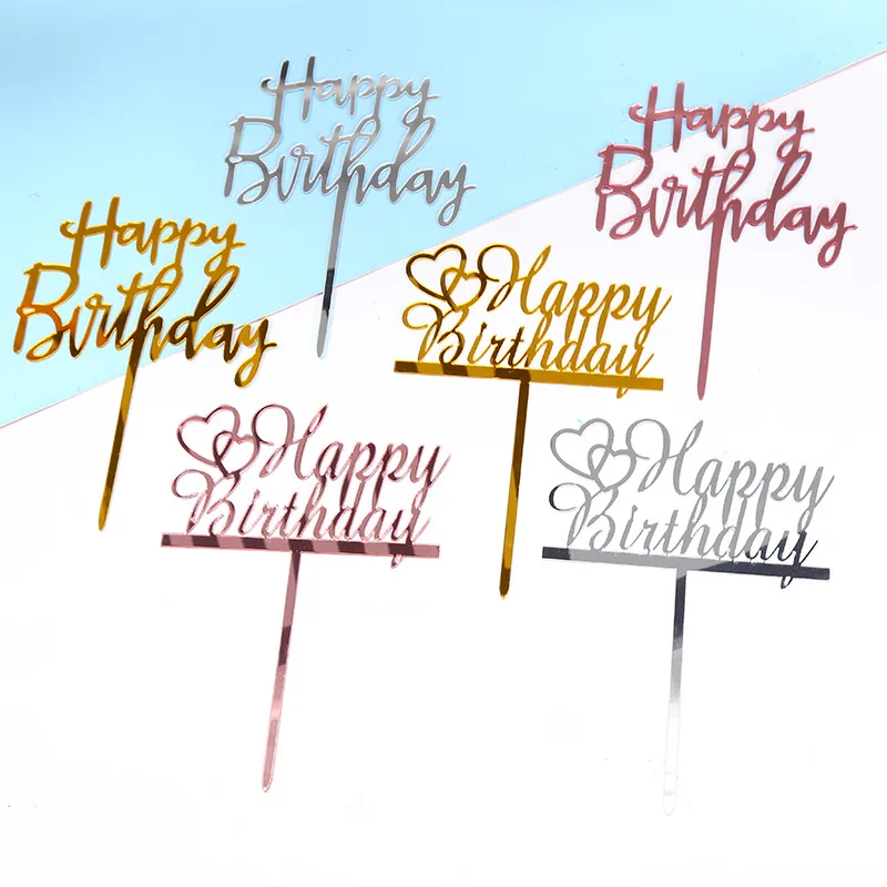 New Happy Birthday Acrylic Cake Toppers Golden Love Baking Cupcake Topper for Kids Birthday Party Cake Decorations Baby Shower
New Happy Birthday Acrylic Cake Toppers Golden Love Baking Cupcake Topper for Kids Birthday Party Cake Decorations Baby Shower