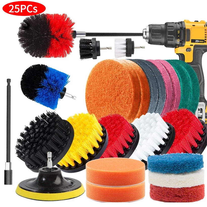 Electric Drill Brush Set for Bathtub, Grout, Bathroom, Floor, Toilet and Carpet Etc Decontamination Cleaning Brush Set
Electric Drill Brush Set for Bathtub, Grout, Bathroom, Floor, Toilet and Carpet Etc Decontamination Cleaning Brush Set