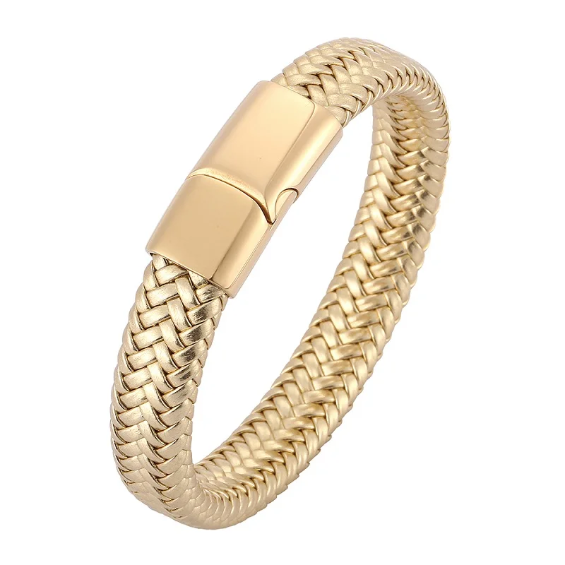 Men Jewelry Black / Gold / Silver Color Stainless Steel Magnetic Clasp Golden Leather Braided Bracelet Male Wrist Band Bangles
Men Jewelry Black / Gold / Silver Color Stainless Steel Magnetic Clasp Golden Leather Braided Bracelet Male Wrist Band Bangles