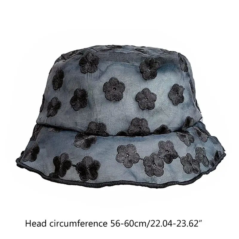 Панама женская кружевная с цветочной вышивкой, прозрачная однотонная Складная Кепка от солнца с оборками для защиты от солнца 
Панама женская кружевная с цветочной вышивкой, прозрачная однотонная Складная Кепка от солнца с оборками для защиты от солнца