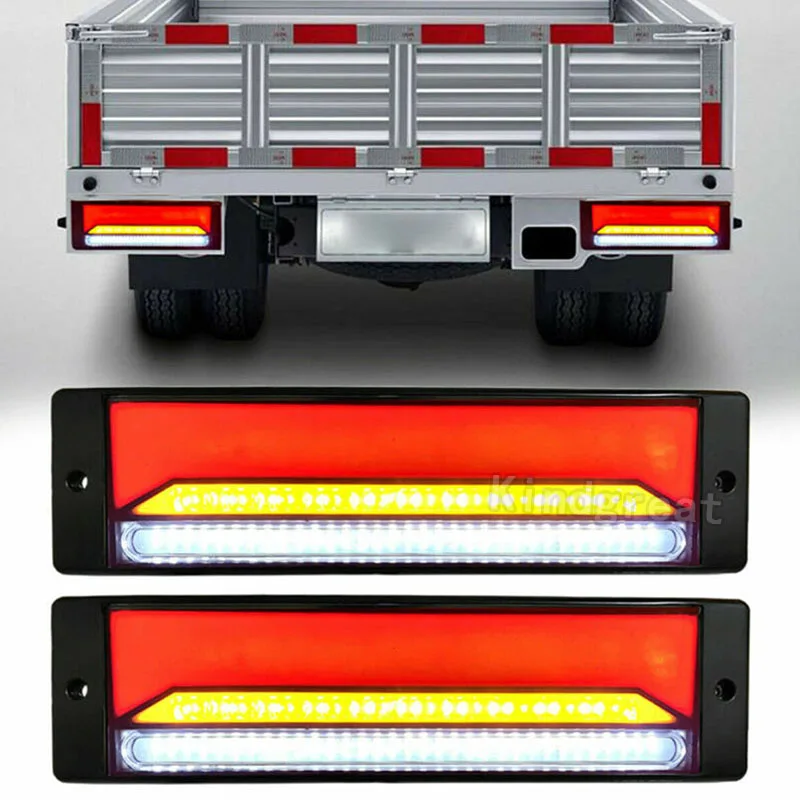 1Pair Waterproof LED Truck Tail Light Trailer Brake Light Neon Halo Tail Brake Stop Turn Signal 12V/24V Rear Turn Signal
1Pair Waterproof LED Truck Tail Light Trailer Brake Light Neon Halo Tail Brake Stop Turn Signal 12V/24V Rear Turn Signal