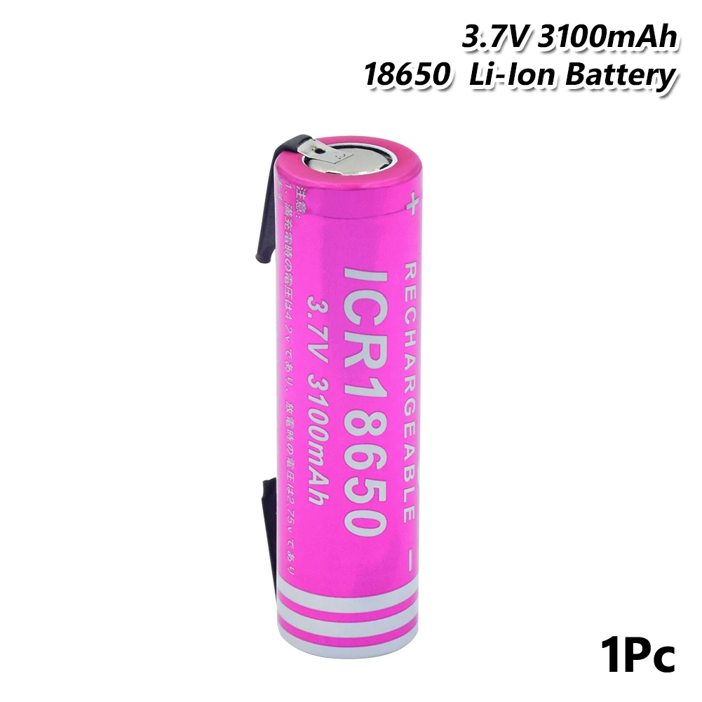 YCDC 18650 Battery 3.7V 3100mah ICR 18650 Rechargeable Lithium Batteries For Led Torch Power bank Emergency Light Toys Remote
YCDC 18650 Battery 3.7V 3100mah ICR 18650 Rechargeable Lithium Batteries For Led Torch Power bank Emergency Light Toys Remote