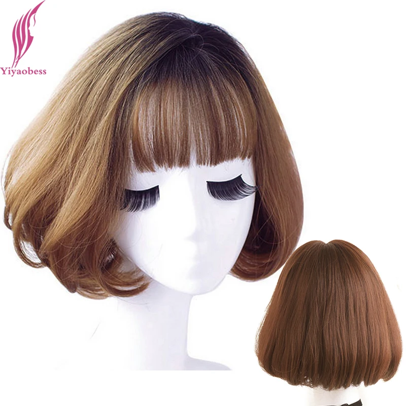 Yiyaobess Black Brown Linen Grey Ombre Synthetic Wave Wig Short Bob Wigs For Women Natural Hair High Temperature 12inch
Yiyaobess Black Brown Linen Grey Ombre Synthetic Wave Wig Short Bob Wigs For Women Natural Hair High Temperature 12inch