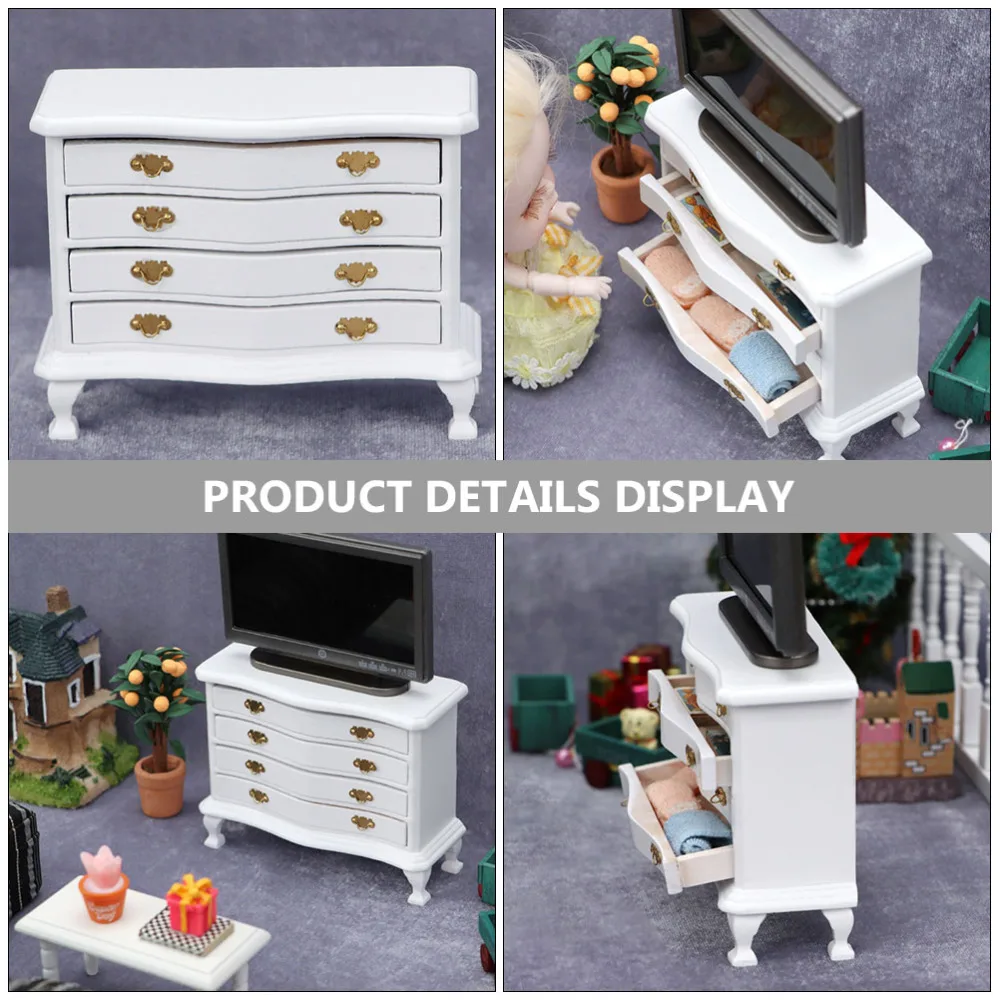 1PC Mini House Adornment Multi-drawer Chest Mini House Decoration (White)
1PC Mini House Adornment Multi-drawer Chest Mini House Decoration (White)