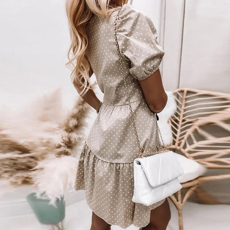 Summer Retro Dot Print Kawaii Mini Dress Women Elegant Sweet Puff Sleeve Lady Party Dresses Lady Casual V-Neck Lace Loose Dress
Summer Retro Dot Print Kawaii Mini Dress Women Elegant Sweet Puff Sleeve Lady Party Dresses Lady Casual V-Neck Lace Loose Dress