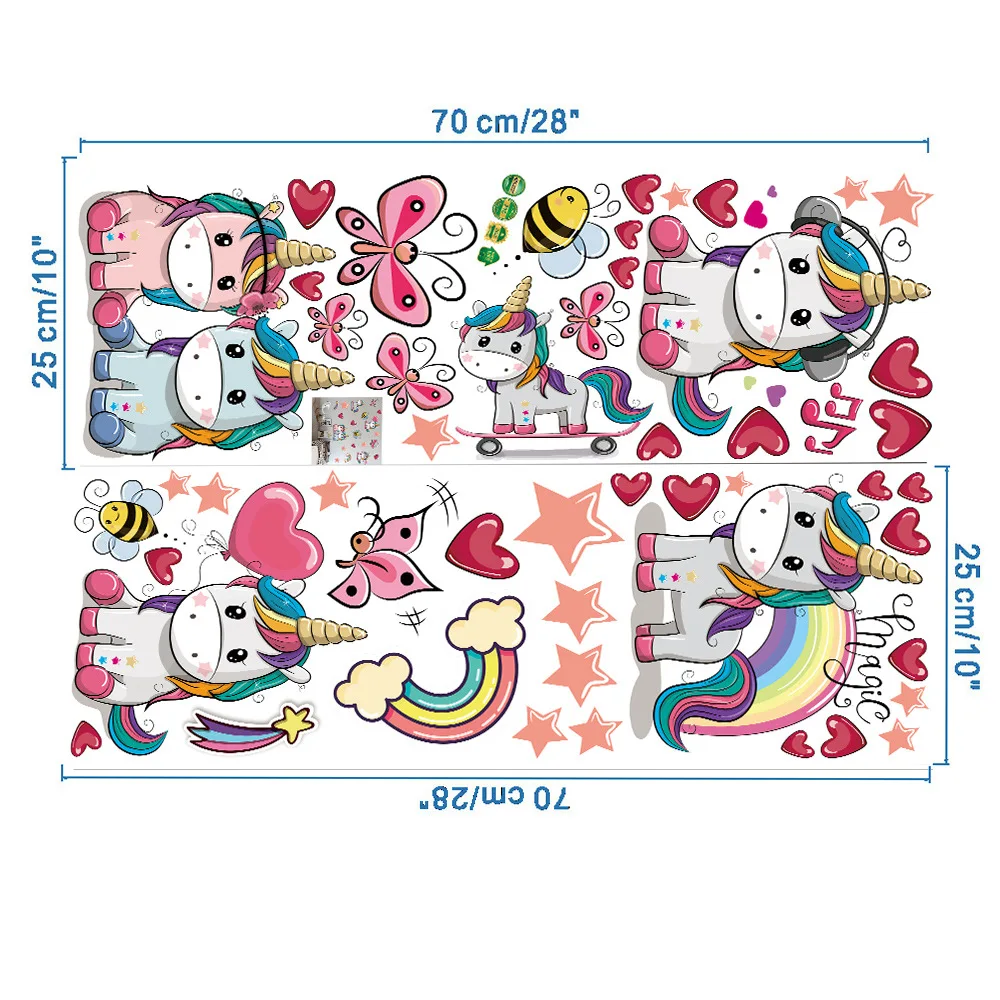 Cartoon More Unicorn Environmental Protection Wall Stickers Children's Room Living Room Bedroom Decoration House Decoration
Cartoon More Unicorn Environmental Protection Wall Stickers Children's Room Living Room Bedroom Decoration House Decoration