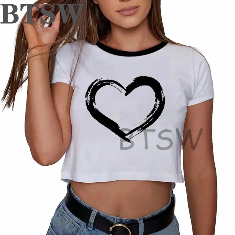 Hearts Love Women Harajuku Crop Top Shirt Kawaii Printed Tshirt Korean Style Streetwear Tops Aesthetic Camisas Mujer Crop Tops
Hearts Love Women Harajuku Crop Top Shirt Kawaii Printed Tshirt Korean Style Streetwear Tops Aesthetic Camisas Mujer Crop Tops