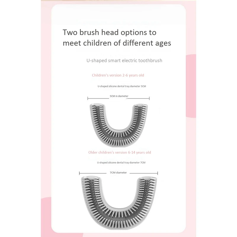 Children'S Sonic Electric Toothbrush,U-Shape Rechargeable Toothbrush Oral Hygiene For Kids
Children'S Sonic Electric Toothbrush,U-Shape Rechargeable Toothbrush Oral Hygiene For Kids