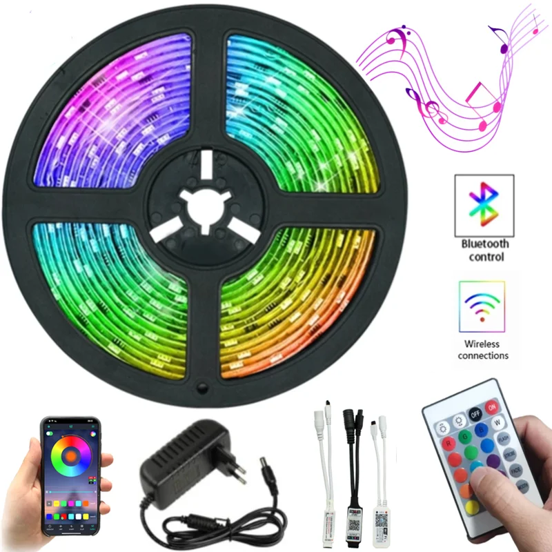 Светодиодная лента RGB 5050 SMD 2835 гибкая лента 20 м 15 м 10 м 7,5 м 5 м Диодная лента 12 В постоянного тока Bluetooth управление музыкой
Светодиодная лента RGB 5050 SMD 2835 гибкая лента 20 м 15 м 10 м 7,5 м 5 м Диодная лента 12 В постоянного тока Bluetooth управление музыкой