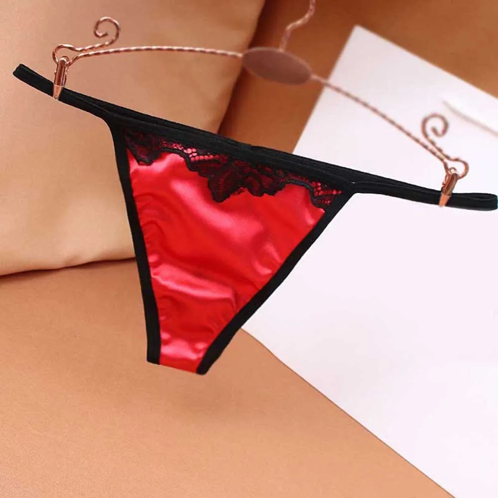 New Luxury Satin Thong Sexy No Trace Temptation Breathable Cotton Crotch Low Waist One Line T-back Pants Women's Pants
New Luxury Satin Thong Sexy No Trace Temptation Breathable Cotton Crotch Low Waist One Line T-back Pants Women's Pants