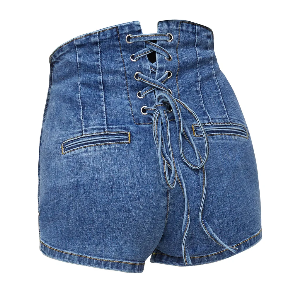 Women High Waist Denim Shorts Push Up Hip Back Criss Cross Straps Short Jeans Hot Pants Large Size Mini Tight Shorts Sexy Woman
Women High Waist Denim Shorts Push Up Hip Back Criss Cross Straps Short Jeans Hot Pants Large Size Mini Tight Shorts Sexy Woman