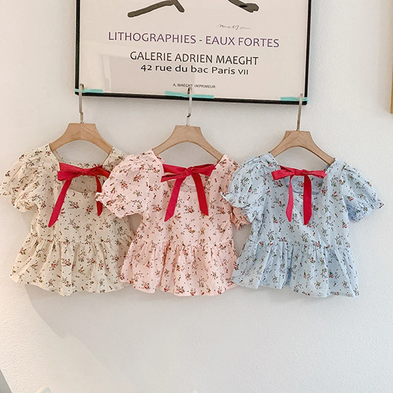 Keelorn Girls Baby Floral Shirts Korean Fashion Children Sweet Bowtie Blouses Short Sleeve Kids Girl Summer Princess Clothing
Keelorn Girls Baby Floral Shirts Korean Fashion Children Sweet Bowtie Blouses Short Sleeve Kids Girl Summer Princess Clothing