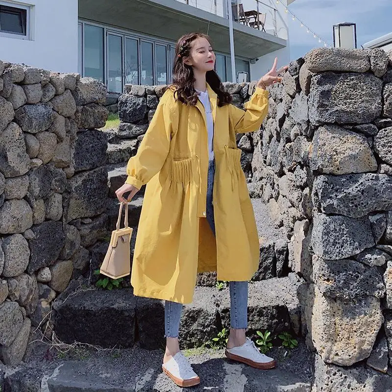 Summer Windbreaker Women's Mid-Length 2021 New Thin Spring Autumn Thin Trench Coat Tops
Summer Windbreaker Women's Mid-Length 2021 New Thin Spring Autumn Thin Trench Coat Tops