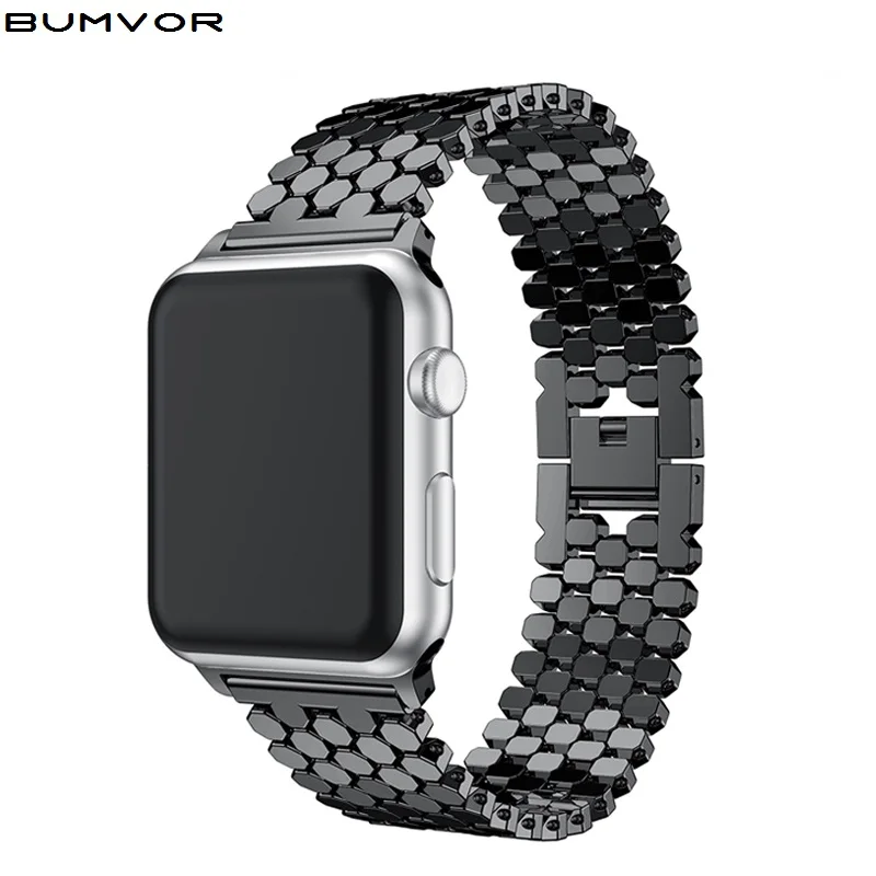 Ремешок из нержавеющей стали для apple watch band 42 мм/38 мм/40 мм/44 мм браслет iwatch series 5 4 3 2 1