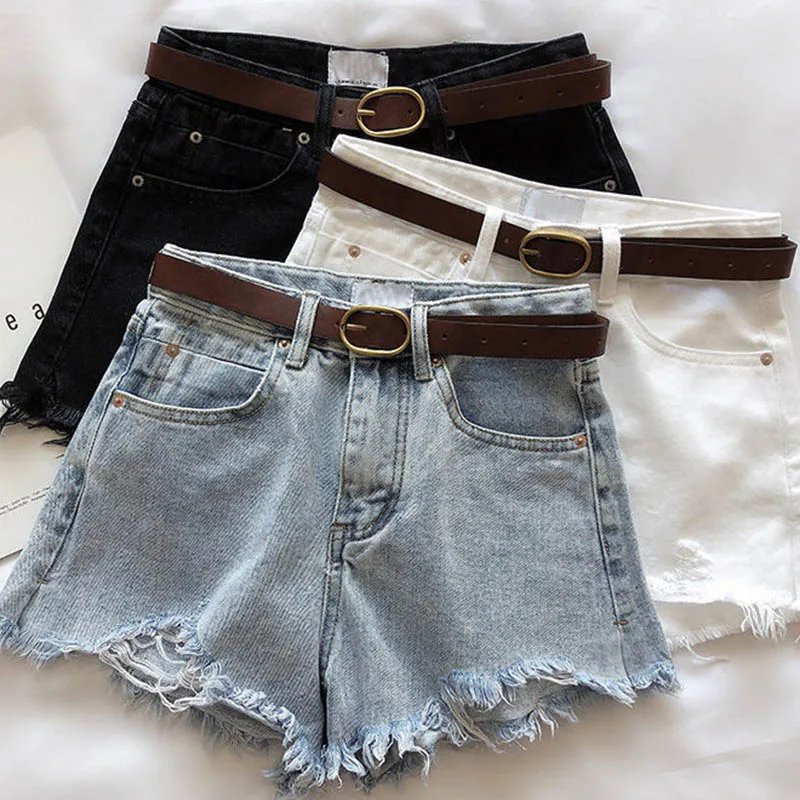 High Waist Hole Frayed Denim Shorts Woman's Casual Pocket Short Pants Woman Retro Loose Black Cowboy Shorts Woman Summer 2021
High Waist Hole Frayed Denim Shorts Woman's Casual Pocket Short Pants Woman Retro Loose Black Cowboy Shorts Woman Summer 2021