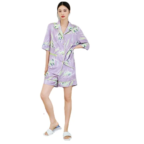 Ice Silk Pajamas Long Sleeve Two Piece Suit Women's Sleep Lounge Pajama Sets Silk Pajamas Sleepwear Women Set
Ice Silk Pajamas Long Sleeve Two Piece Suit Women's Sleep Lounge Pajama Sets Silk Pajamas Sleepwear Women Set