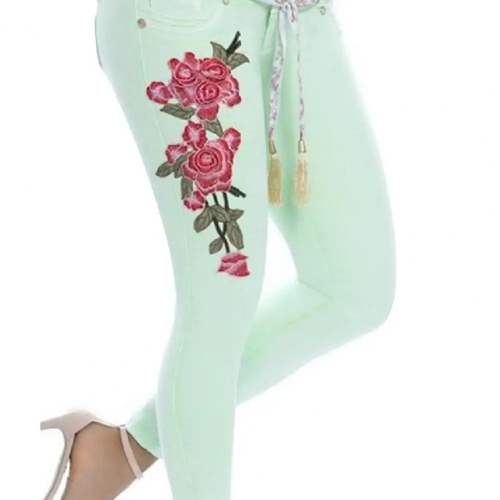 Plus Size Sexy Women Floral Embroidery High Waist Skinny Jeans Denim Long Pants
Plus Size Sexy Women Floral Embroidery High Waist Skinny Jeans Denim Long Pants