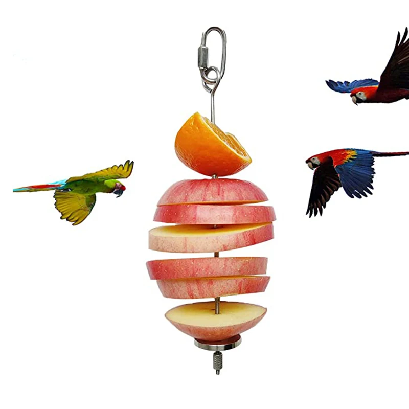 High Quality Birds Feeder Stainless Steel Fruit Spear Stick Pet Parrots Birds Food Holder Support Meat Fruit Vegetable Skewer
High Quality Birds Feeder Stainless Steel Fruit Spear Stick Pet Parrots Birds Food Holder Support Meat Fruit Vegetable Skewer
