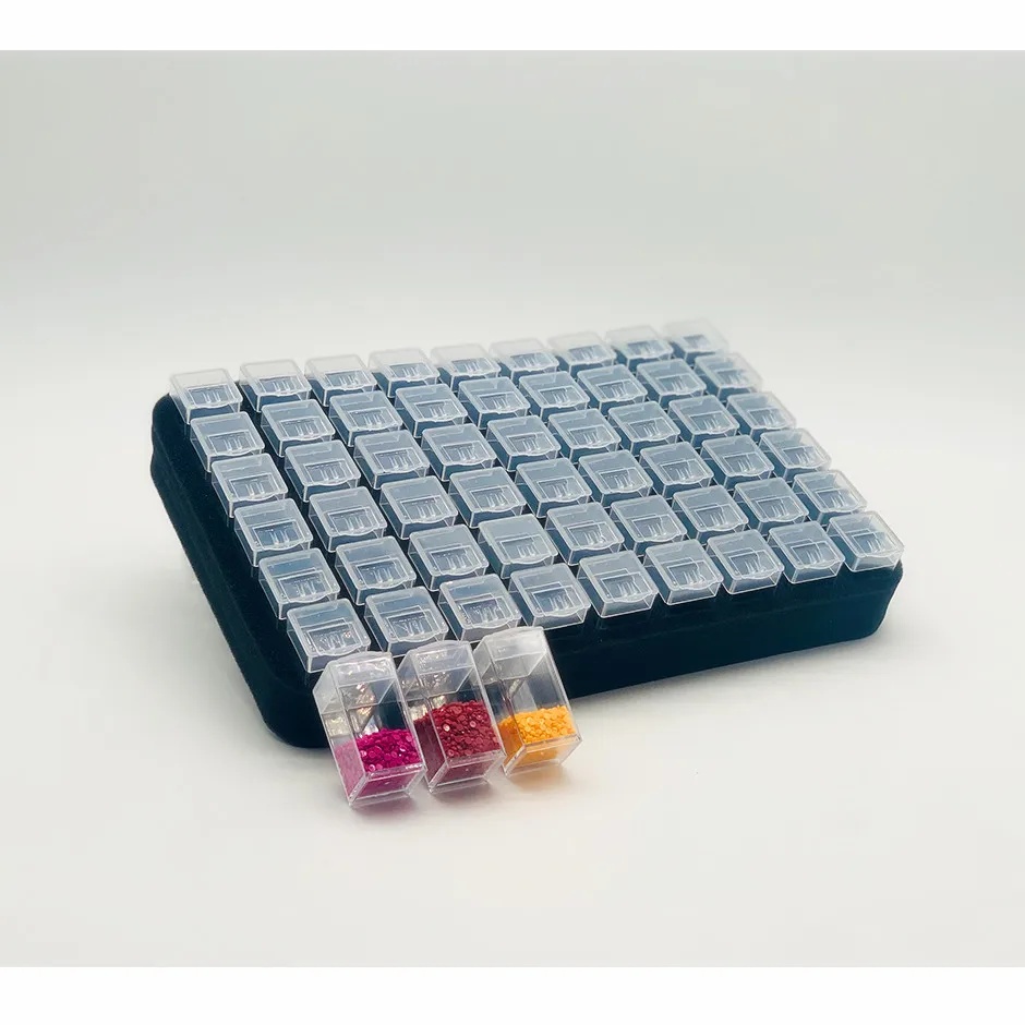 New Arrival 30/54/60/80 Slot Foam Belt Bottled Diamond Painting Accessories Square/Round Transparent Bottle Beads Nail Art Jar
New Arrival 30/54/60/80 Slot Foam Belt Bottled Diamond Painting Accessories Square/Round Transparent Bottle Beads Nail Art Jar