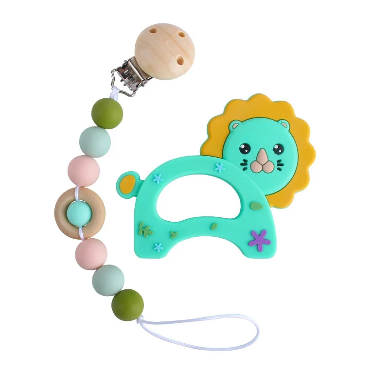 Cute Cartoon Lion Teether Toy Silicone Pacifier Chain Hot Sale Teether Set Silicone Bead Toddler Teether Newborn DIY Baby Gift
Cute Cartoon Lion Teether Toy Silicone Pacifier Chain Hot Sale Teether Set Silicone Bead Toddler Teether Newborn DIY Baby Gift