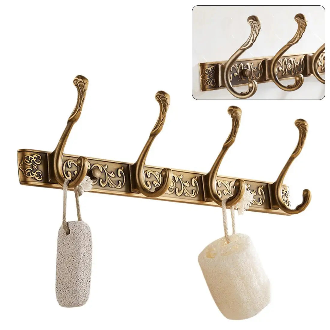 5 Row Hooks Luxury Bathroom Wall Carving Robe Hook Coat Hanger Door Hooks For Bathroom Accessories
5 Row Hooks Luxury Bathroom Wall Carving Robe Hook Coat Hanger Door Hooks For Bathroom Accessories