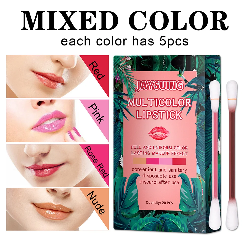 20Pcs/Set Swabs Matte Lipstick Creativing Non-Stick Waterproof Cup Disposable Tattoo Lips Gloss Tint Makeup Cosmetics Hot Sale 
20Pcs/Set Swabs Matte Lipstick Creativing Non-Stick Waterproof Cup Disposable Tattoo Lips Gloss Tint Makeup Cosmetics Hot Sale