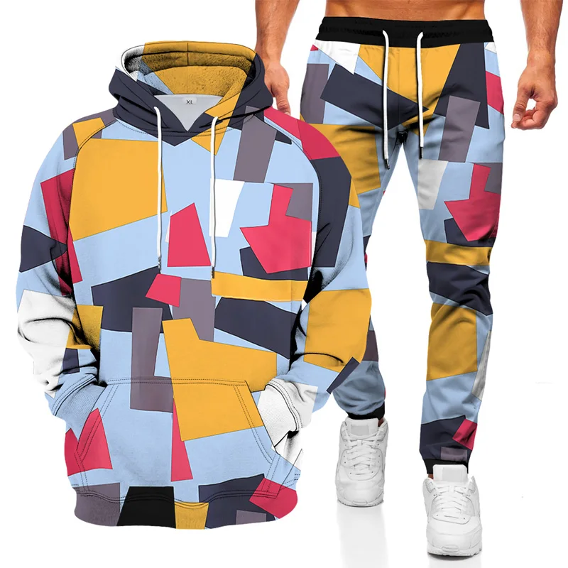 New fashion color matching printed hooded sweater men's pullover sportswear suit casual Harajuku hip-hop men's hoodie suit men
New fashion color matching printed hooded sweater men's pullover sportswear suit casual Harajuku hip-hop men's hoodie suit men