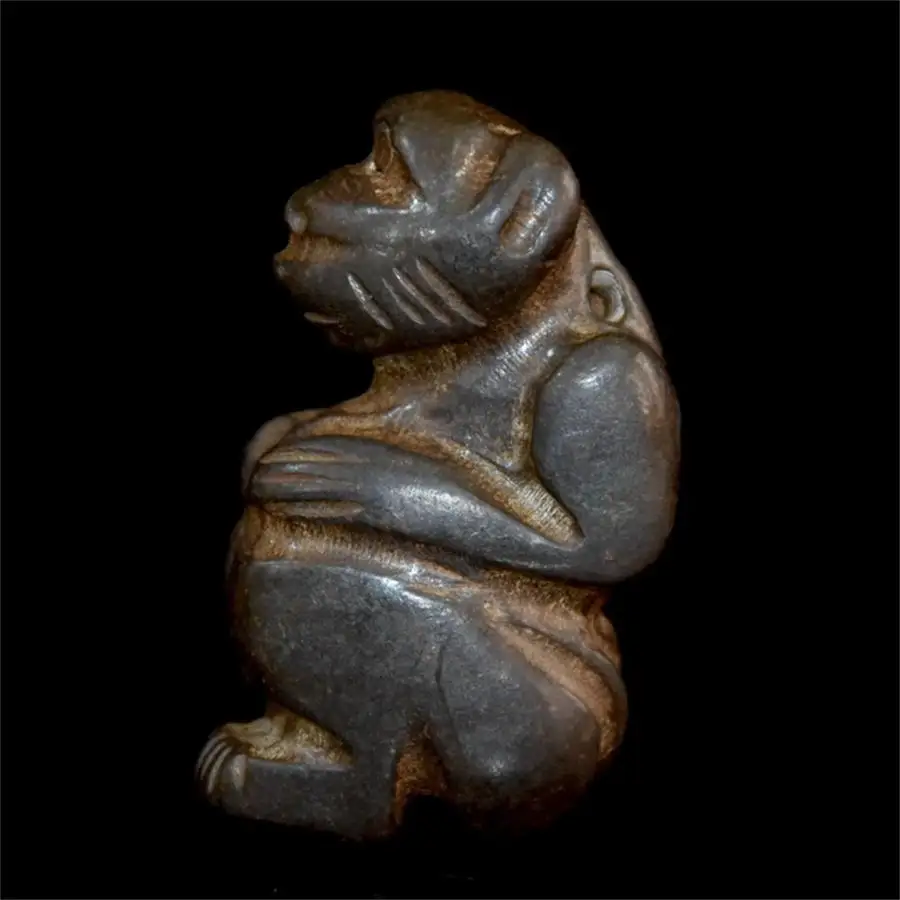 

Китай, хуншанская культура, метеорит, изысканная резная статуя человека-обезьяны, украшение, каменные поделки, коллекционные украшения