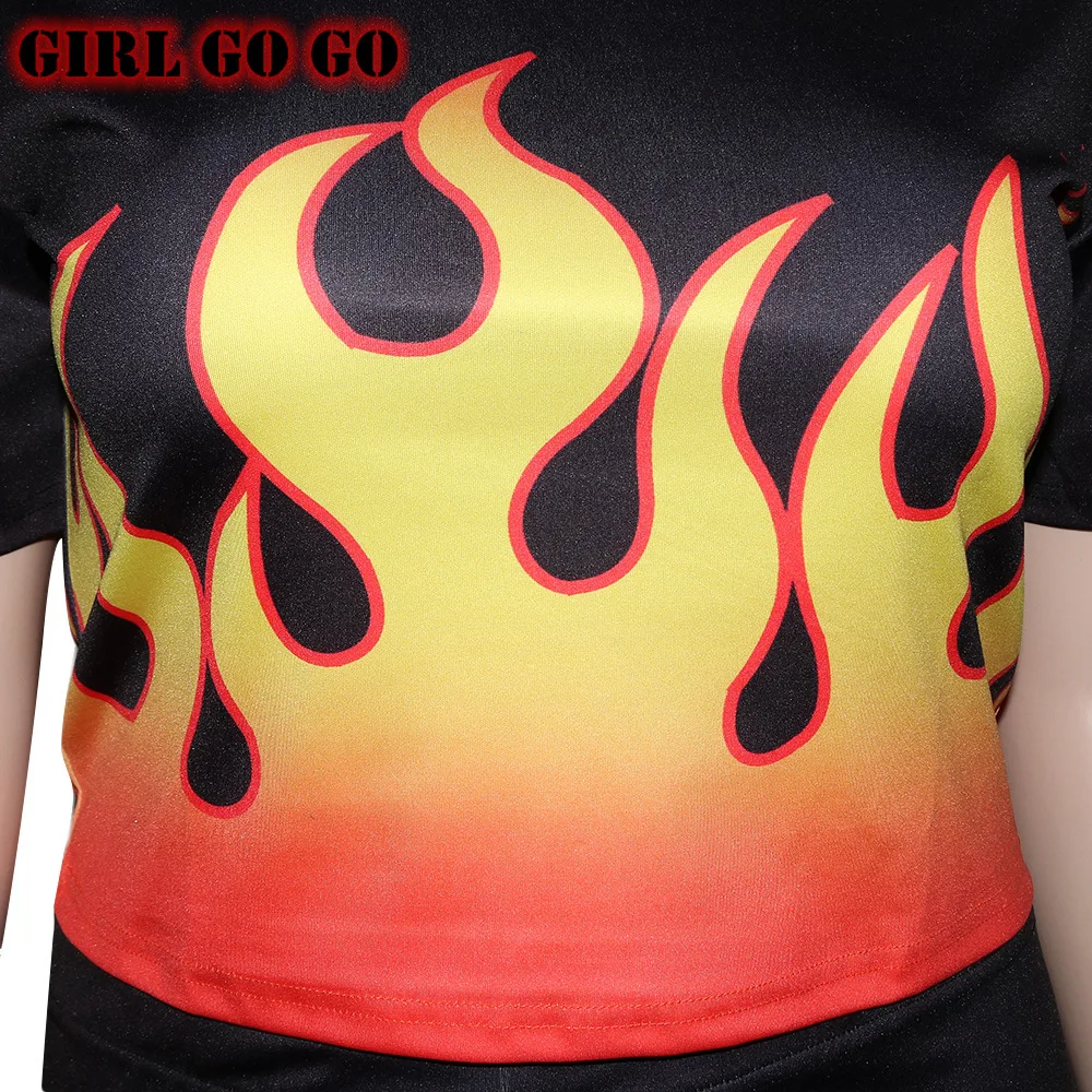 2 piece set women crop top tshirt leggings outfits flare fire print plus size 3XL 4XL fashion clothes streetwear matching sets
2 piece set women crop top tshirt leggings outfits flare fire print plus size 3XL 4XL fashion clothes streetwear matching sets