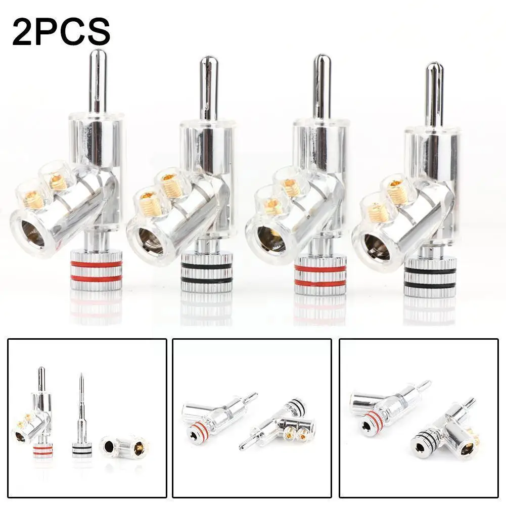 2 Pcs Pure Copper Gold Plated Self-Locking Speaker Plug Audio Connector Adapter Y-Shaped Gun Amplifier Cable Banana Banana J7X3
2 Pcs Pure Copper Gold Plated Self-Locking Speaker Plug Audio Connector Adapter Y-Shaped Gun Amplifier Cable Banana Banana J7X3