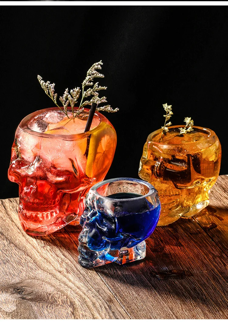 Creative I glass skull skull glass whisky strong glass hash wine Baijiu wine glass wine glasses cups halloween cup wine glass
Creative I glass skull skull glass whisky strong glass hash wine Baijiu wine glass wine glasses cups halloween cup wine glass