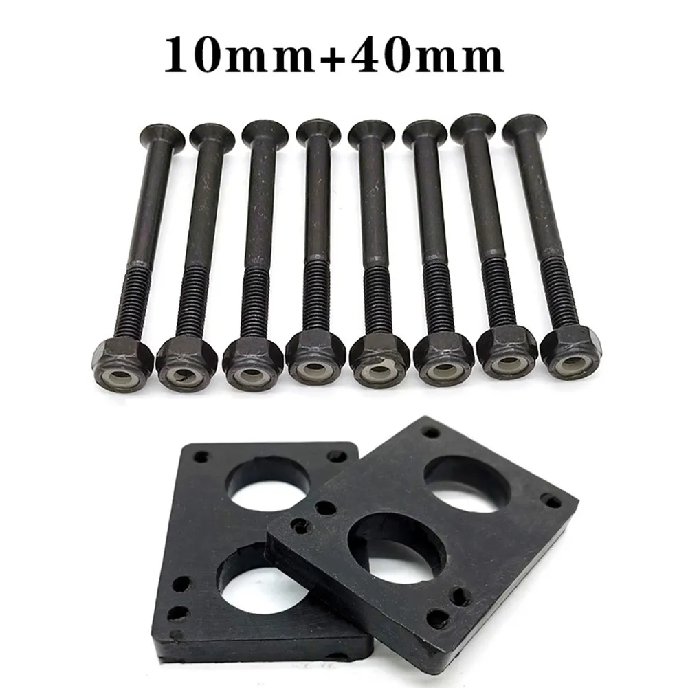 10mm Rubber Gasket Riser Pads + 40mm Bolts For Skateboard Longboard Double Rocker Durable Replacement Skateboard Accessories
10mm Rubber Gasket Riser Pads + 40mm Bolts For Skateboard Longboard Double Rocker Durable Replacement Skateboard Accessories