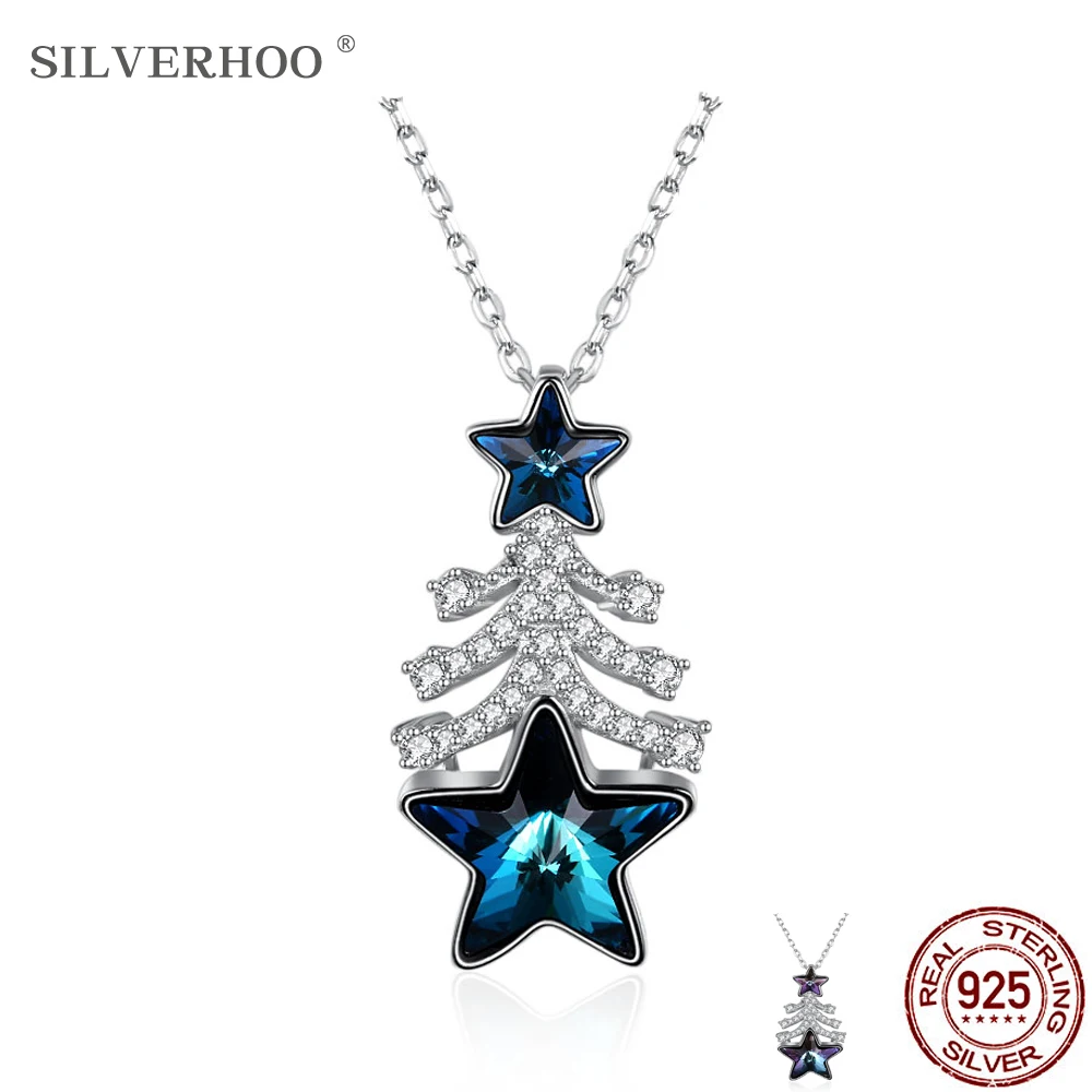 SILVERHOO Christmas Tree Pendant Necklaces 925 Sterling Silver Women Austria Colorful Star Crystal Romantic Christmas Gift 2020
SILVERHOO Christmas Tree Pendant Necklaces 925 Sterling Silver Women Austria Colorful Star Crystal Romantic Christmas Gift 2020