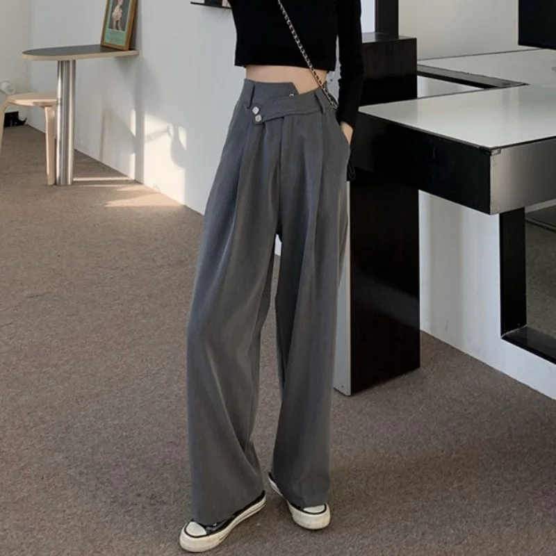 Trousers fabric autumn design feeling floor dragging pants waist straight tube hanging thin temperament leg pants women's style
Trousers fabric autumn design feeling floor dragging pants waist straight tube hanging thin temperament leg pants women's style