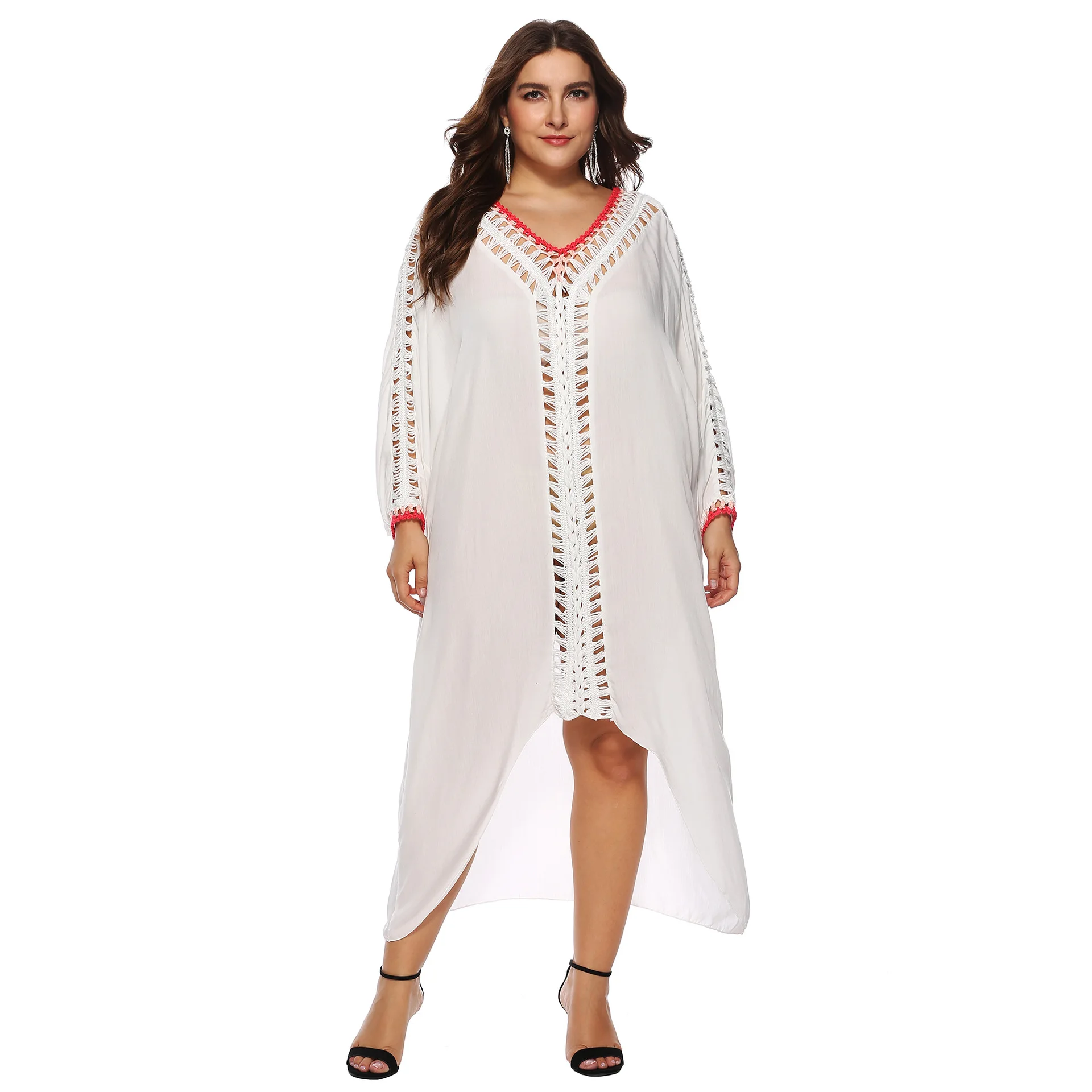 Rayon Solid Dress Color Long Sleeved Beach Bikini Blouse Loose plus Size Vacation Sun Protection Shirt One Piece Dropshipping
Rayon Solid Dress Color Long Sleeved Beach Bikini Blouse Loose plus Size Vacation Sun Protection Shirt One Piece Dropshipping