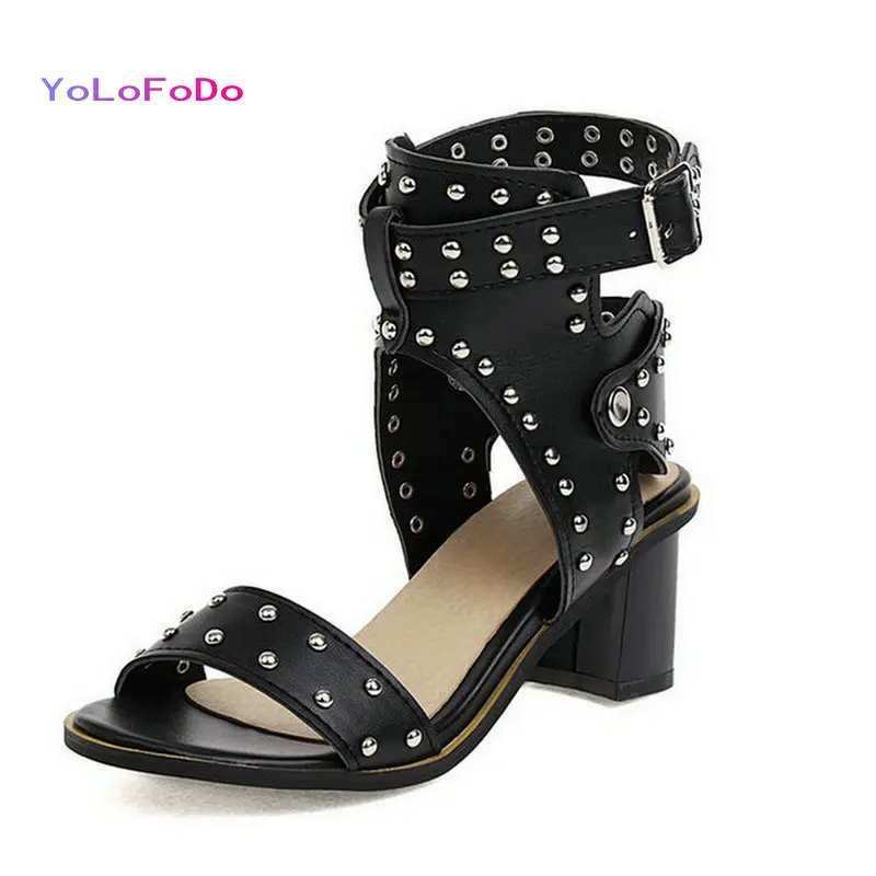 Plus Size 34-44 Women Sandals PU Leather Women Square Heel Shoes Open Toe Dress Summer High Heel Shoes Fashion Rivet Buckle Shoe
Plus Size 34-44 Women Sandals PU Leather Women Square Heel Shoes Open Toe Dress Summer High Heel Shoes Fashion Rivet Buckle Shoe