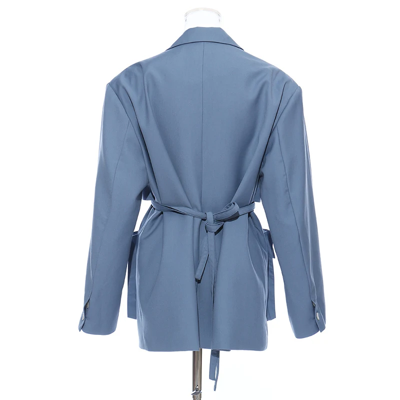 VGH Patchwork Pocket Blazer For Women Notched Long Sleeve High Waist Lace Up Solid Casual Coat Female 2020 Fashion New Autumn 
VGH Patchwork Pocket Blazer For Women Notched Long Sleeve High Waist Lace Up Solid Casual Coat Female 2020 Fashion New Autumn