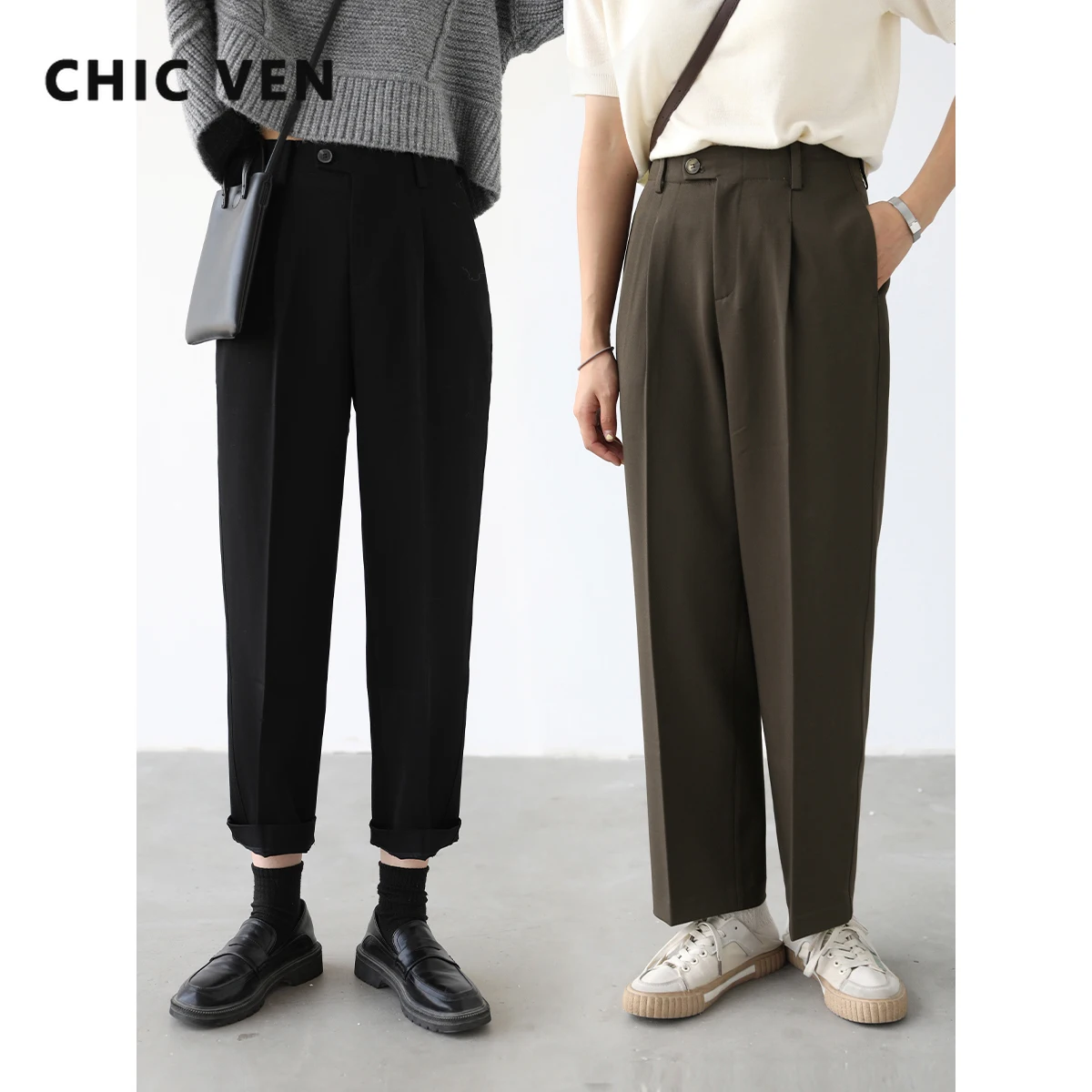 CHIC VEN Fashion Casual Versatile Women Pant Solid Color Drop Feeling Women's Pencil Pants Autumn Office Lady Woman Trousers
CHIC VEN Fashion Casual Versatile Women Pant Solid Color Drop Feeling Women's Pencil Pants Autumn Office Lady Woman Trousers