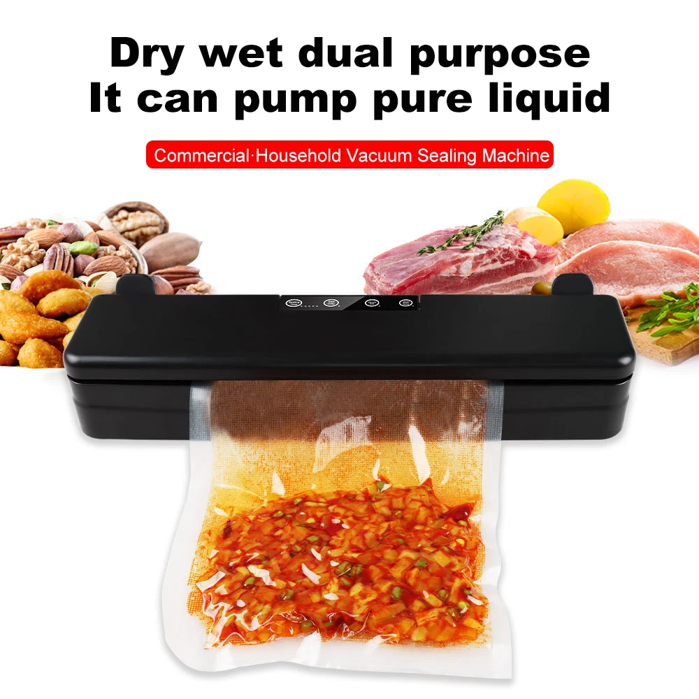 Electric Vacuum Sealer Packaging Machine Wet Dry Food Vacuum Sealer Including 15Pcs Bags Household Food Storage Bag Sealing Tool
Electric Vacuum Sealer Packaging Machine Wet Dry Food Vacuum Sealer Including 15Pcs Bags Household Food Storage Bag Sealing Tool