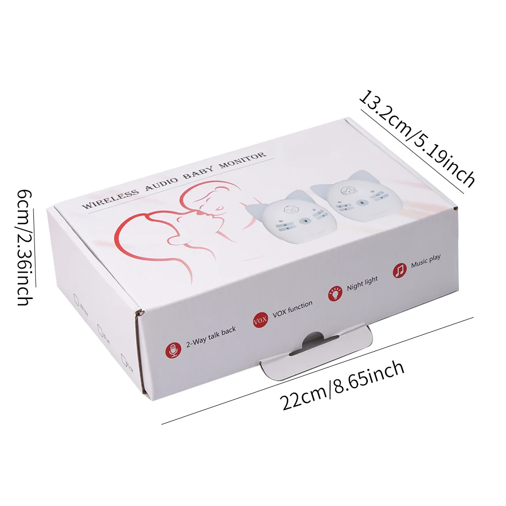 Wireless Infant Portable Digital Audio Baby Monitor Sensitive Transmission Two Way Talk Crystal Clear Cry Voice Sound Monitor
Wireless Infant Portable Digital Audio Baby Monitor Sensitive Transmission Two Way Talk Crystal Clear Cry Voice Sound Monitor